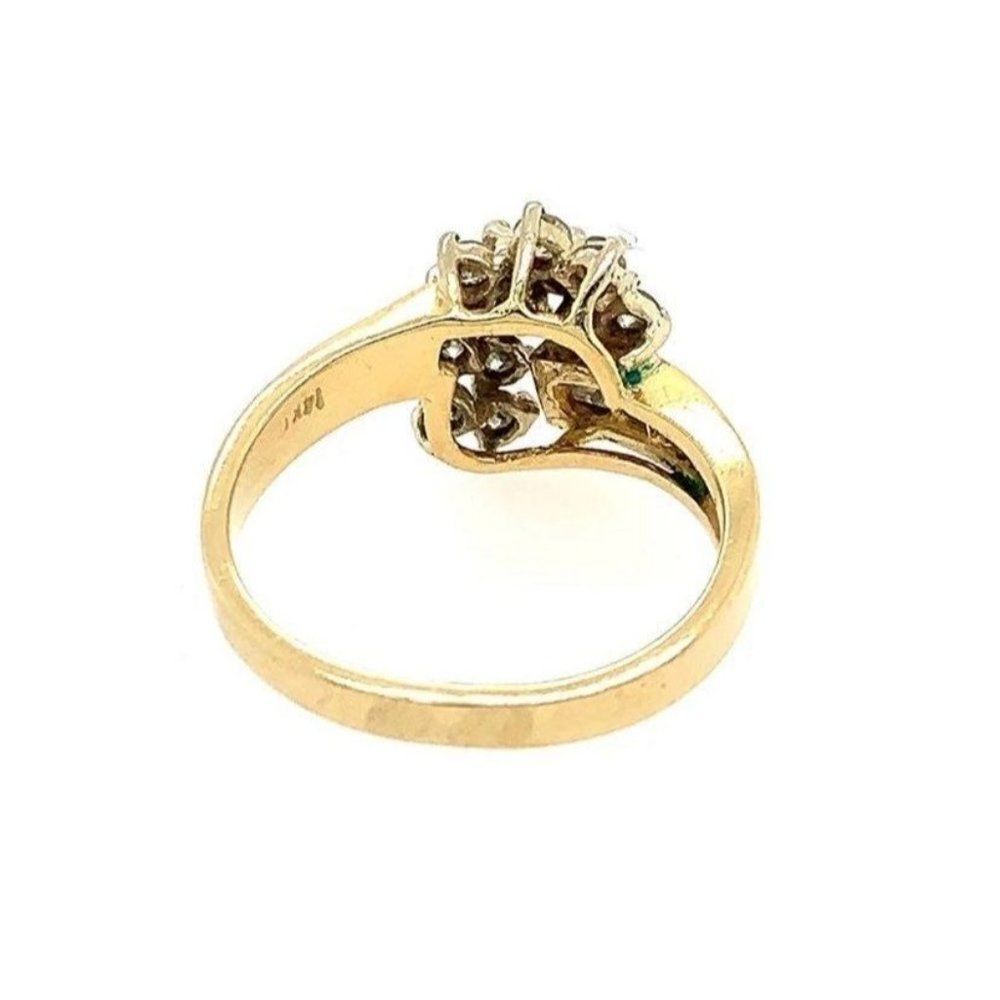 14k Diamond Cluster Ring - Picture 9 of 15
